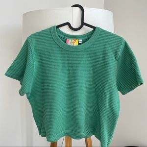 Big Bud Press Cropped Honeycomb Tee